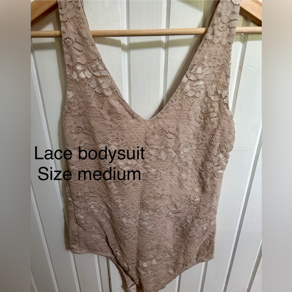 Tan Lace Bodysuit